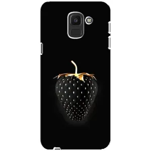Чехол с изображением вкусной еды для Samsung Galaxy J6 2018, J600F (Чёрная клубника)