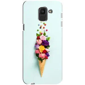 Чохли з тематикою "КВІТИ" на Samsung Galaxy J6 2018, J600F (Квітка-морозиво)