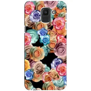 Чохли з тематикою "КВІТИ" на Samsung Galaxy J6 2018, J600F (Квіти на чорному)