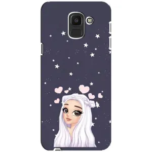 Чохол Стильні дівчата на Samsung Galaxy J6 2018, J600F (Дівчина та серця)