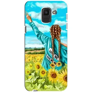 Чохол Стильні дівчата на Samsung Galaxy J6 2018, J600F (Дівчина на полі)