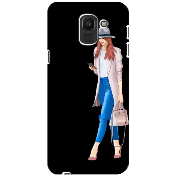 Чехол с рисунком «Девушка со смартфоном» для Samsung Galaxy J6 2018 (J600F) Чехол с рисунком «Девушка со смартфоном» для Samsung Galaxy J6 2018 (J600F)