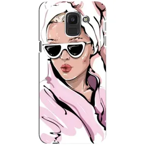 Чохол з картинкою Модні Дівчата Samsung Galaxy J6 2018, J600F (Дівчина в халаті)
