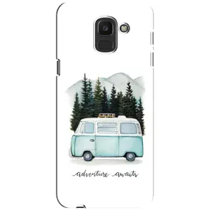 Силиконовый бампер с картинкой машины на Samsung Galaxy J6 2018, J600F (Домик на колесах)