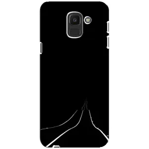Чехол с картинками на черном фоне для Samsung Galaxy J6 2018, J600F (Дорога)