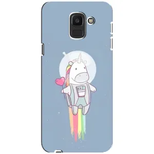 Чехол Unicorn на Samsung Galaxy J6 2018, J600F (Единорог космонавт)