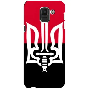 Чехлы УПА (Красно-Чёрный) на Samsung Galaxy J6 2018, J600F (Герб Украины)