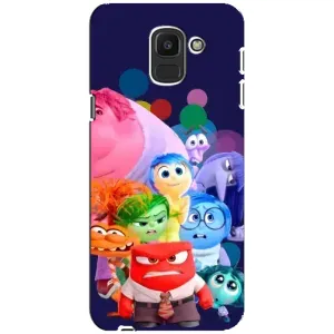 Чехол Головоломка для Samsung Galaxy J6 2018, J600F - (AlphaPrint) (Герои головоломки)