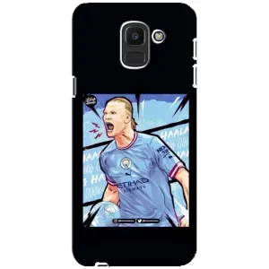 Чехлы с принтом для Samsung Galaxy J6 2018, J600F Футболист (гол Эрлинг Холланд)
