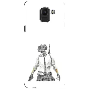 Силиконовый чехол с картинкой "Герой Pubg" на Samsung Galaxy J6 2018, J600F (Из букв)