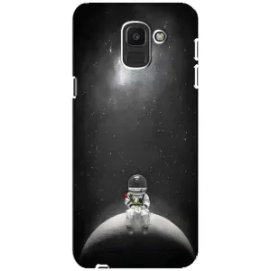Силіконовый Чохол з принтом "Космонавти" на Samsung Galaxy J6 2018, J600F (Космонавт романтик)
