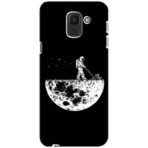 Силіконовый Чохол з принтом "Космонавти" на Samsung Galaxy J6 2018, J600F (Космонавт)