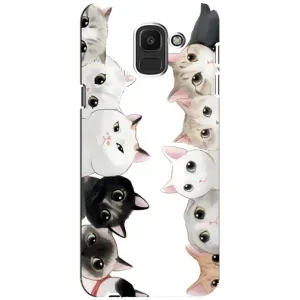 Силиконовый чехол с котиком для Samsung Galaxy J6 2018, J600F (Коты)