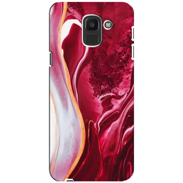 Чехол с рисунком «Красный мрамор» для Samsung Galaxy J6 2018 (J600F) Чехол с рисунком «Красный мрамор» для Samsung Galaxy J6 2018 (J600F)