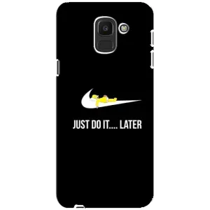 Силиконовый Чехол на Samsung Galaxy J6 2018, J600F с картинкой Nike (Later)