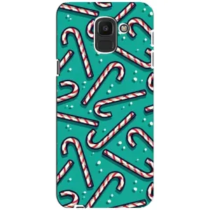 Силиконовый бампер на рождество для Samsung Galaxy J6 2018, J600F (Леденцы)