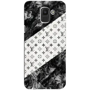 Чехол Стиль Louis Vuitton на Samsung Galaxy J6 2018, J600F (LV на белом)