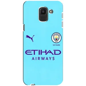 Силиконовые Чехлы принт Футбол на Samsung Galaxy J6 2018, J600F (Man City)