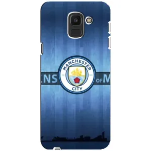 Силиконовые Чехлы принт Футбол на Samsung Galaxy J6 2018, J600F (ManCity)