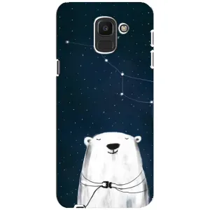 Силиконовый бампер с картинкой животных для Samsung Galaxy J6 2018, J600F (Медведица)
