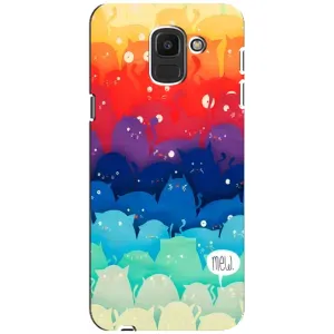 Силиконовый чехол с котиком для Samsung Galaxy J6 2018, J600F (Mew)