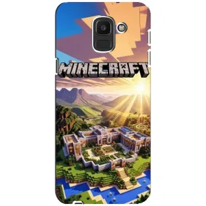 Чехол майнкрафт для Samsung Galaxy J6 2018, J600F (MINECRAFT)