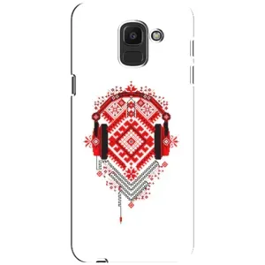 Силиконовый Чехол на Samsung Galaxy J6 2018, J600F с картинкой Вышиванки (Модная вышиванка)