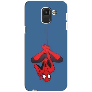 Чехол Супергерой Человека Паука на Samsung Galaxy J6 2018, J600F (На паутине)