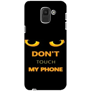 Чехол с Прикольным принтом на Samsung Galaxy J6 2018, J600F (Не трогай мой телефон)