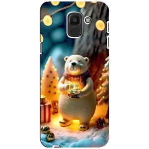Чехлы на Новый Год Samsung Galaxy J6 2018, J600F (Новогодний ведмеженок)