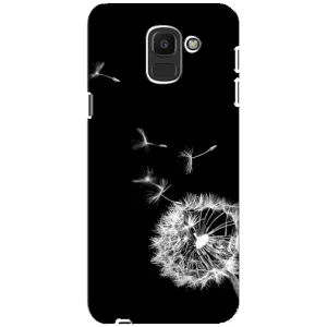 Силіконовий Чохол з кульбабками на Samsung Galaxy J6 2018, J600F (Кульбабка на чорному)