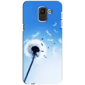 Силіконовий Чохол з кульбабками на Samsung Galaxy J6 2018, J600F (Кульбабка на блакитному)