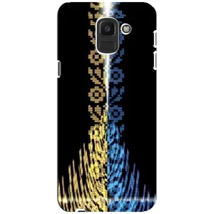Силиконовый Чехол на Samsung Galaxy J6 2018, J600F (Патриотическая вышиванка)