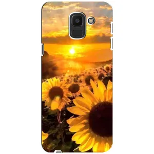 Чохол з Квітами для Samsung Galaxy J6 2018, J600F (поле соняшників)