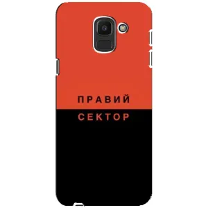 Чехлы УПА (Красно-Чёрный) на Samsung Galaxy J6 2018, J600F (Правый Серктор)