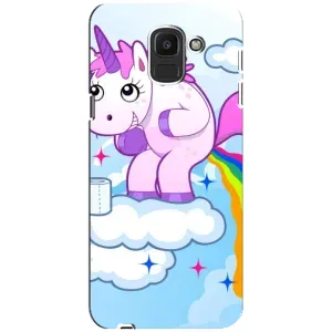 Чехол Unicorn на Samsung Galaxy J6 2018, J600F (Радуга единорожка)