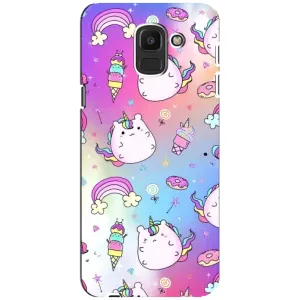 Чехол Unicorn на Samsung Galaxy J6 2018, J600F (Радуга и Единорог)
