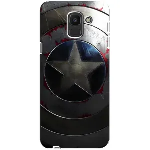 Чехол с Щитом Капитана Америки на Samsung Galaxy J6 2018, J600F (Ретро Щит Капитана)
