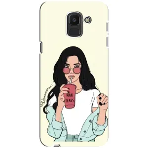 Силіконовый Чохол на Samsung Galaxy J6 2018, J600F з картинкой Модных девушек (З напоєм)