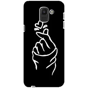Чехлы (Знак сердечка) на Samsung Galaxy J6 2018, J600F (Сердце на черном)