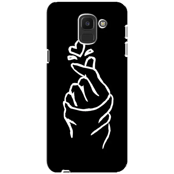 Чехол с рисунком «Сердце на черном» для Samsung Galaxy J6 2018 (J600F) Чехол с рисунком «Сердце на черном» для Samsung Galaxy J6 2018 (J600F)