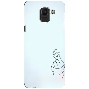 Чехлы (Знак сердечка) на Samsung Galaxy J6 2018, J600F (Сердце на голубом)
