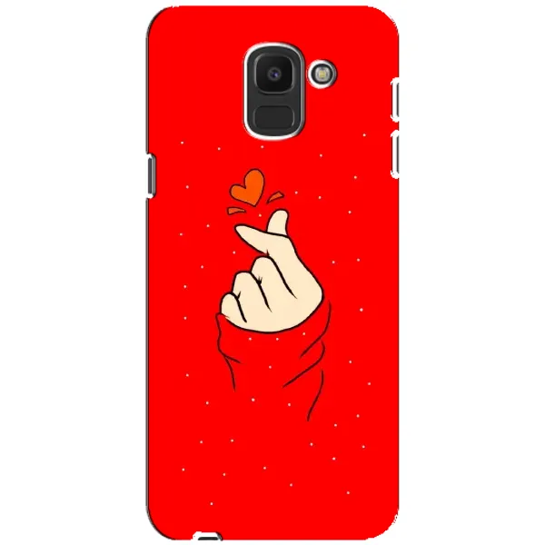 Чехол с рисунком «Сердце на красном» для Samsung Galaxy J6 2018 (J600F) Чехол с рисунком «Сердце на красном» для Samsung Galaxy J6 2018 (J600F)