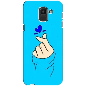 Чехлы (Знак сердечка) на Samsung Galaxy J6 2018, J600F (Сердце на синем)