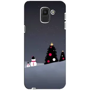 Чехлы на Новый Год Samsung Galaxy J6 2018, J600F (Снеговички)