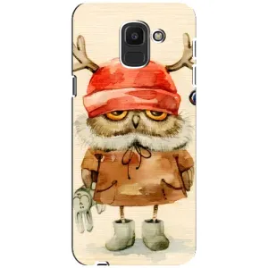 Чехлы с принтом СОВЫ для Samsung Galaxy J6 2018, J600F (Сова в шапке)