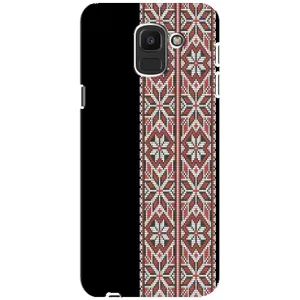 Силиконовый Чехол на Samsung Galaxy J6 2018, J600F с картинкой Вышиванки (Стильная вишиванка)