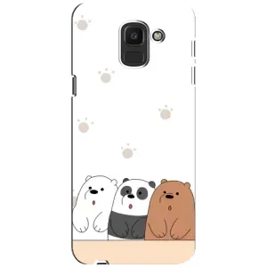 Чехлы с изображением разных животных для Samsung Galaxy J6 2018, J600F (Удивленные медвеженки)