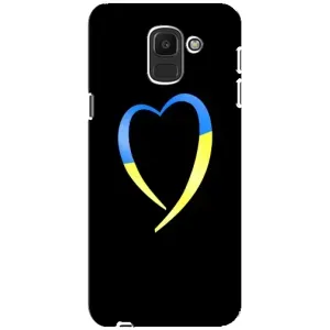 Силиконовый Чехол на Samsung Galaxy J6 2018, J600F (Я-Украина) (Украинское сердце)