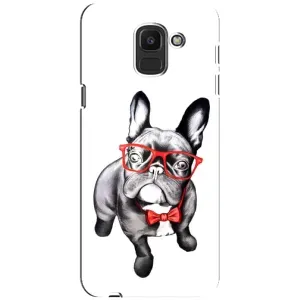 Бампер для Samsung Galaxy J6 2018, J600F с картинкой "Песики" (В очках)